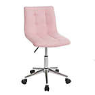 Alternate image 0 for Urban Shop Quilted Rolling Office Chair in Blush