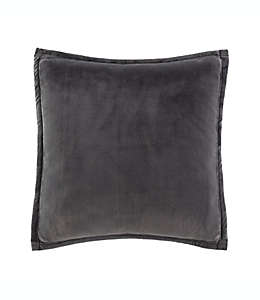 Cojines decorativos de poliéster de micromink UGG® Coco Luxe color gris carbón, Set de 2