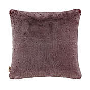 UGG&reg; Dawson Faux Fur Square Throw Pillow in Cabernet