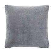 UGG&reg; Dawson Faux Fur Square Throw Pillow in Charcoal Grey