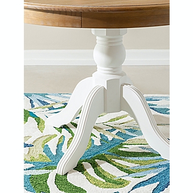 Finch Pedestal Table in Natural/White. View a larger version of this product image.