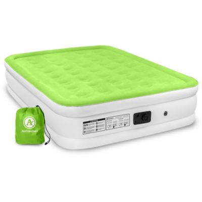 coleman queen airbed folding cot with side tables and 4d battery pump