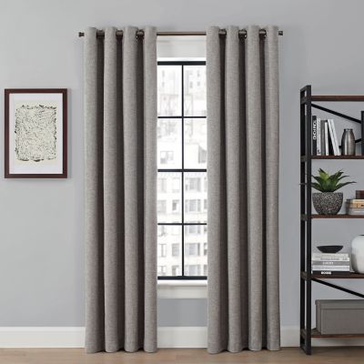 Brookstone&reg; Saville 63-Inch Grommet 100% Blackout Window Curtain Panel in Grey (Single)