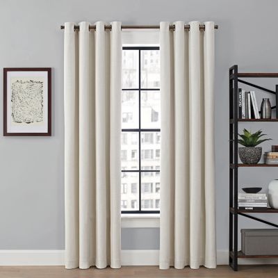 Brookstone&reg; Saville 108-Inch Grommet 100% Blackout Window Curtain Panel in Ivory (Single)