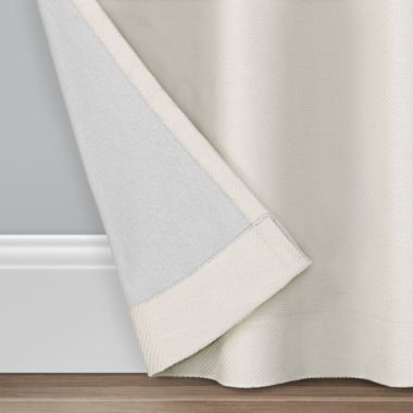 Brookstone&reg; Saville 84-Inch Grommet 100% Blackout Window Curtain Panel in Ivory (Single). View a larger version of this product image.