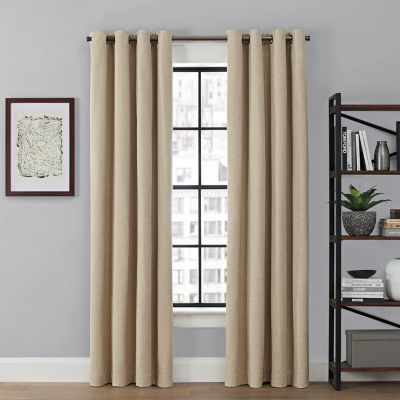 Details about   Quinn Grommet Top 100% Blackout Curtain Twill Grey 95 in Long Window Set Of 2 