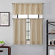 Brookstone&reg; Saville Kitchen Window Curtain Tier Pair and Valance