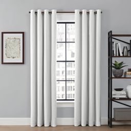 Brookstone® Saville 63-Inch Grommet 100% Blackout Window Curtain Panel in White (Single)