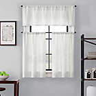 Alternate image 0 for Brookstone&reg; Saville 24-Inch Kitchen Window Curtain Tier Pair and Valance in White