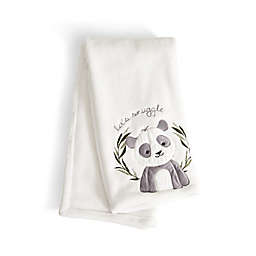 Levtex Baby Mozambique "Let's Snuggle" Panda Plush Baby Blanket in White