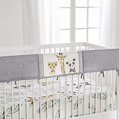 Levtex Baby Mozambique Rail Guard in Grey/Cream. View a larger version of this product image.