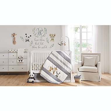 Levtex Baby Mozambique 4-Piece Crib Bedding Set in Grey/Cream. View a larger version of this product image.