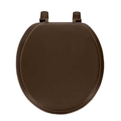 Ginsey Round Closed Front Soft Toilet Seat In Chocolate Brown 