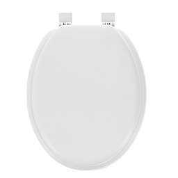 Ginsey Elongated Soft Toilet Seat in Desert White