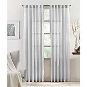 Colordrift Metallic Luxe 63-Inch Rod Pocket Light Filtering Curtain Panel in White (Single)