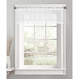 Charlie Sheer Window Curtain Valance in White