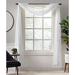 Charlie Sheer Window Scarf Valance in White