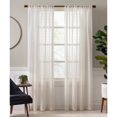 Charlie Sheer Rod Pocket Window Curtain Panel (Single)