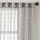 Alternate image 1 for Colordrift Inez Stripe 63-Inch Rod Pocket/Back Tab Sheer Curtain Panel in Grey (Single)