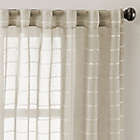 Alternate image 1 for Colordrift Inez Stripe 108-Inch Rod Pocket/Back Tab Sheer Curtain Panel in Natural (Single)