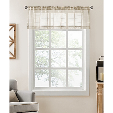 Colordrift Inez Stripe Window Valance in Natural. View a larger version of this product image.