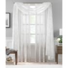 Alternate image 1 for Colordrift Botanical Burnout Sheer Window Scarf Valance in White