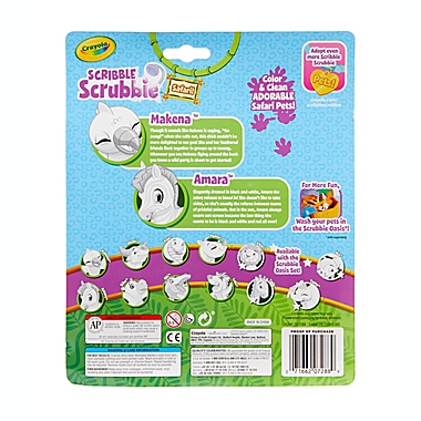 Crayola&reg; Scribble Scrubbie Safari Toucan and Zebra Coloring Set. View a larger version of this product image.