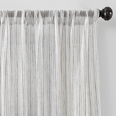 Fresno 84-Inch Rod Pocket Light Filtering Window Curtain Panel in Grey (Single). View a larger version of this product image.