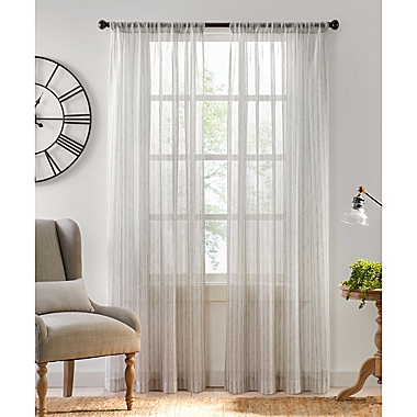 Fresno 84-Inch Rod Pocket Light Filtering Window Curtain Panel in Grey (Single). View a larger version of this product image.