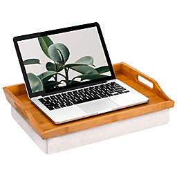 Rossie Home Bamboo Lap Tray with Pillow in Natural