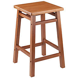 Winsome Wood Carter Square Seat Counter Stool in Teak