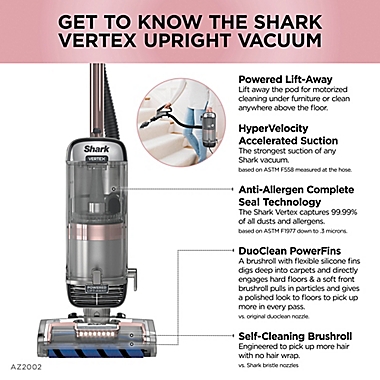 Shark&reg; Vertex DuoClean&reg; PowerFins Upright Vacuum Powered Lift-away&reg; & Self-Cleaning Brushroll. View a larger version of this product image.