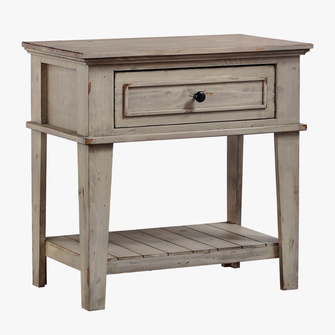 Progressive Furniture Harcourt 1 Drawer Nightstand In Linen Bed Bath Beyond