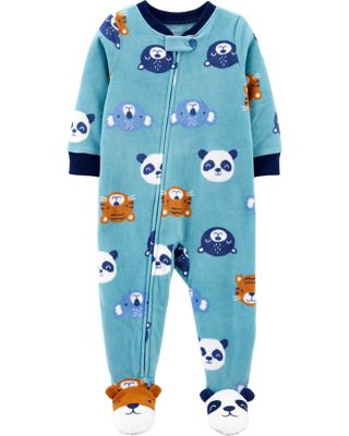 baby boy fleece footed pajamas