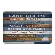 Laural Home&reg; 20" x 30" Lake Rules Kitchen Mat