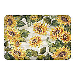 Laural Home® 20" x 30" Sunflowers On Shiplap Kitchen Mat