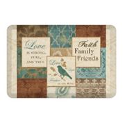 Laural Home&reg; 20" x 30" Faith, Family &amp; Friends Kitchen Mat