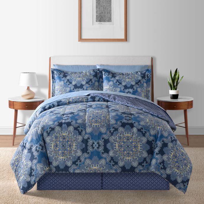 Windsor 8-Piece Reversible Comforter Set | Bed Bath and Beyond Canada