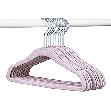 Closet Complete&reg; 10-Pack Flocked Children&#39;s Hangers in Lavender. View a larger version of this product image.