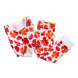 aden + anais® Size 2T 2-Pack Poppies Footies in Pink