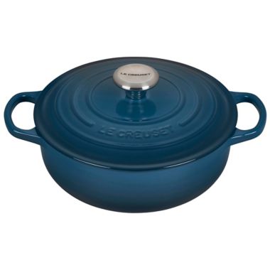 Le Creuset&reg; Signature 3.5 qt. Covered Sauteuse in Deep Teal. View a larger version of this product image.