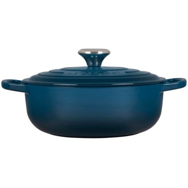 Le Creuset&reg; Signature 3.5 qt. Covered Sauteuse in Deep Teal. View a larger version of this product image.
