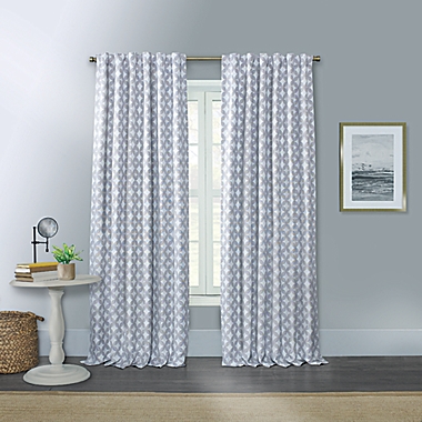 Willow 63-Inch Rod Pocket/Back Tab Window Curtain Panel in Silver (Single). View a larger version of this product image.
