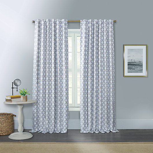 Alternate image 1 for Willow 100% Blackout Rod Pocket/Back Tab Window Curtain Panel in Silver (Single)