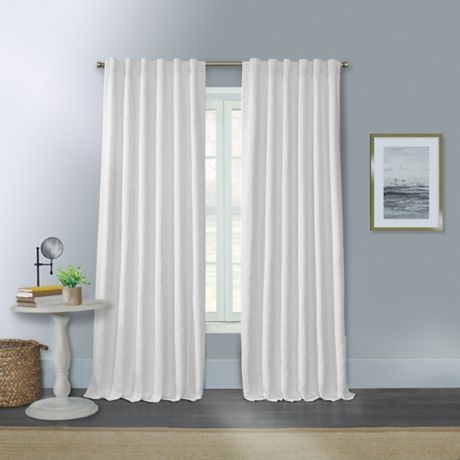 Willow 100 Rod Blackout Pocket Back, White Curtains Block Out Light