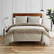 Lumi 3-Piece Queen Comforter Set in Light Grey