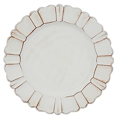 Saro Lifestyle Sousplat Scallop Charger Plates in Ivory (Set of 4). View a larger version of this product image.