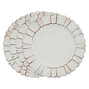 Saro Lifestyle Sousplat Scallop Charger Plates in Ivory (Set of 4)