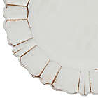 Alternate image 1 for Saro Lifestyle Sousplat Scallop Charger Plates in Ivory (Set of 4)