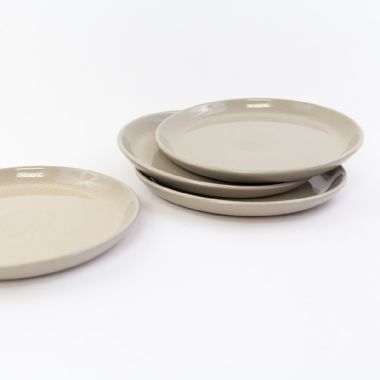 Carthage.co La Marsa Dessert Plates in Muslin (Set of 4). View a larger version of this product image.